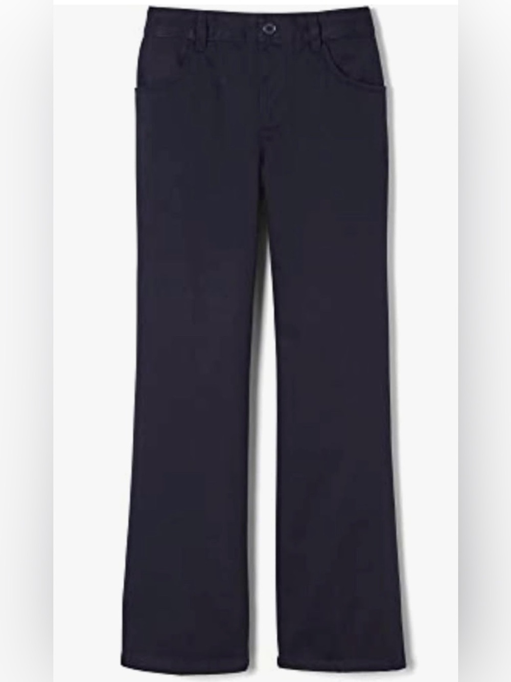 French Toast Girls Flat Front Bootcut Pull-on Pants Navy